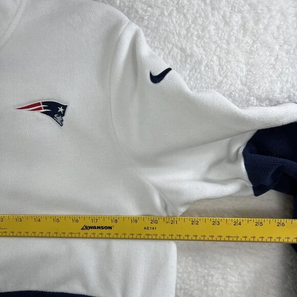 NFL Team Apparel Nike Dri-Fit New England Patriots Men M Sherpa Fleece 1/4 Zip - Picture 8 of 14